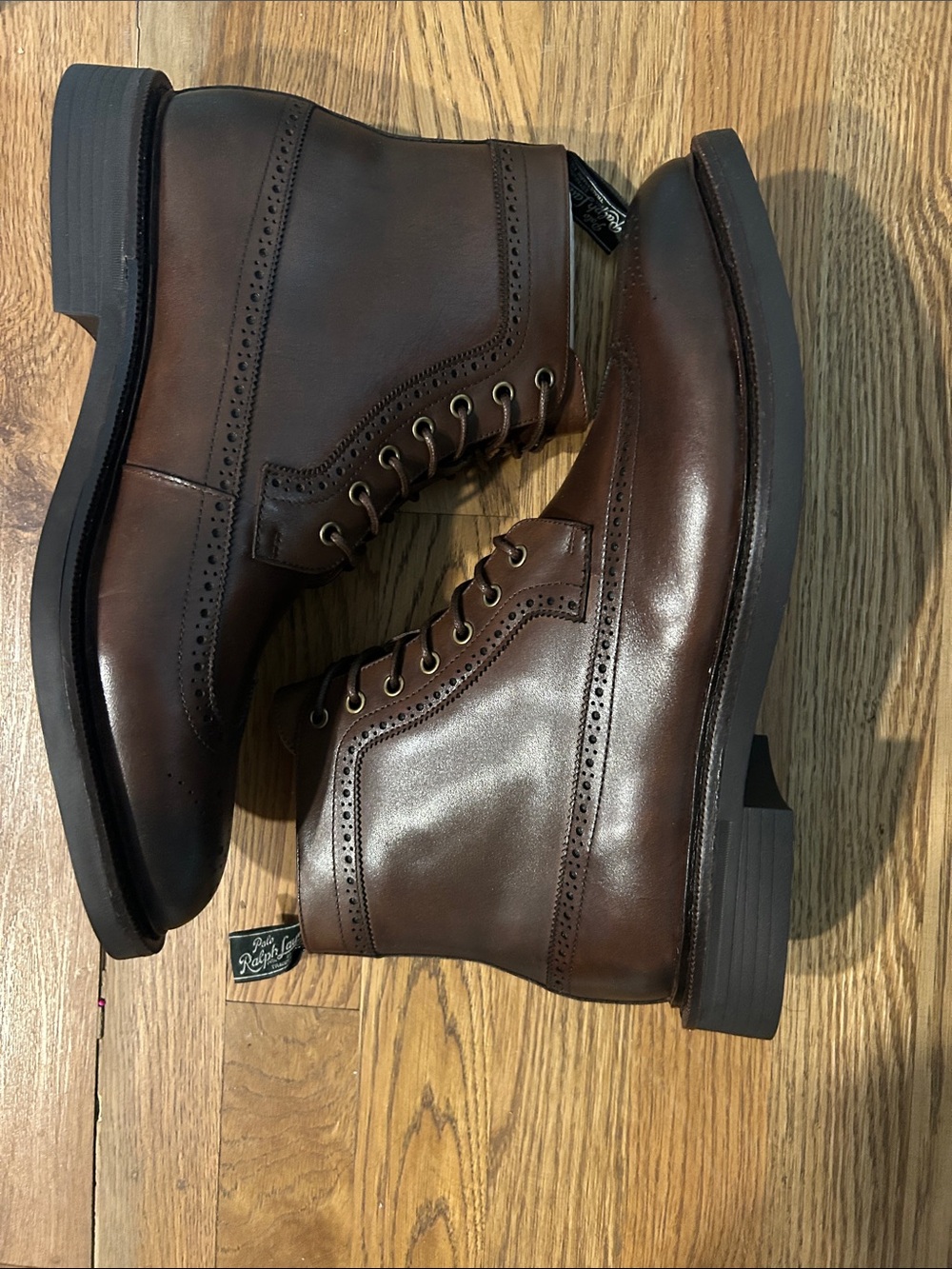Ralph Lauren Dark Brown Leather Chukka Boots
